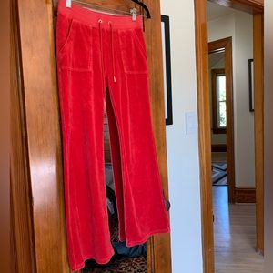 Juicy Couture Red velour sweats